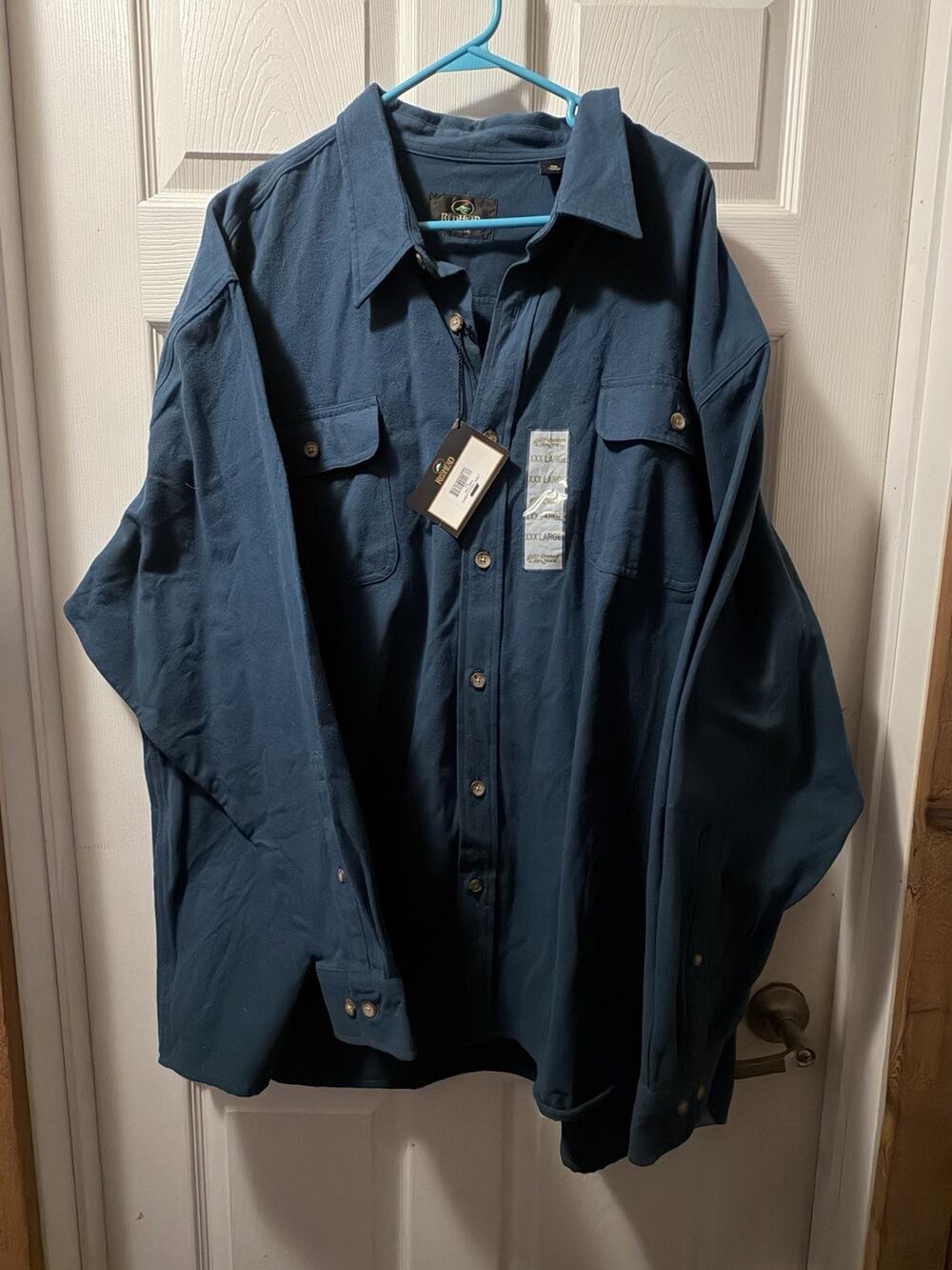 RedHead Men's Chamois Button Down Shirt 3XL Blue Workwear NWT